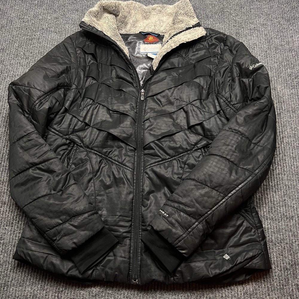 Columbia Kaleidoscope Omni-Heat Womens Full Zip Jacket Black Interchange L READ